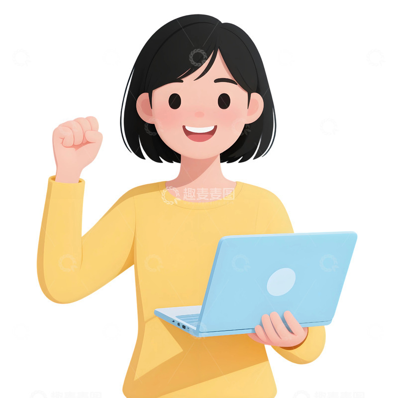 高清大图下载【趣麦麦图】上班人物插画素材2
