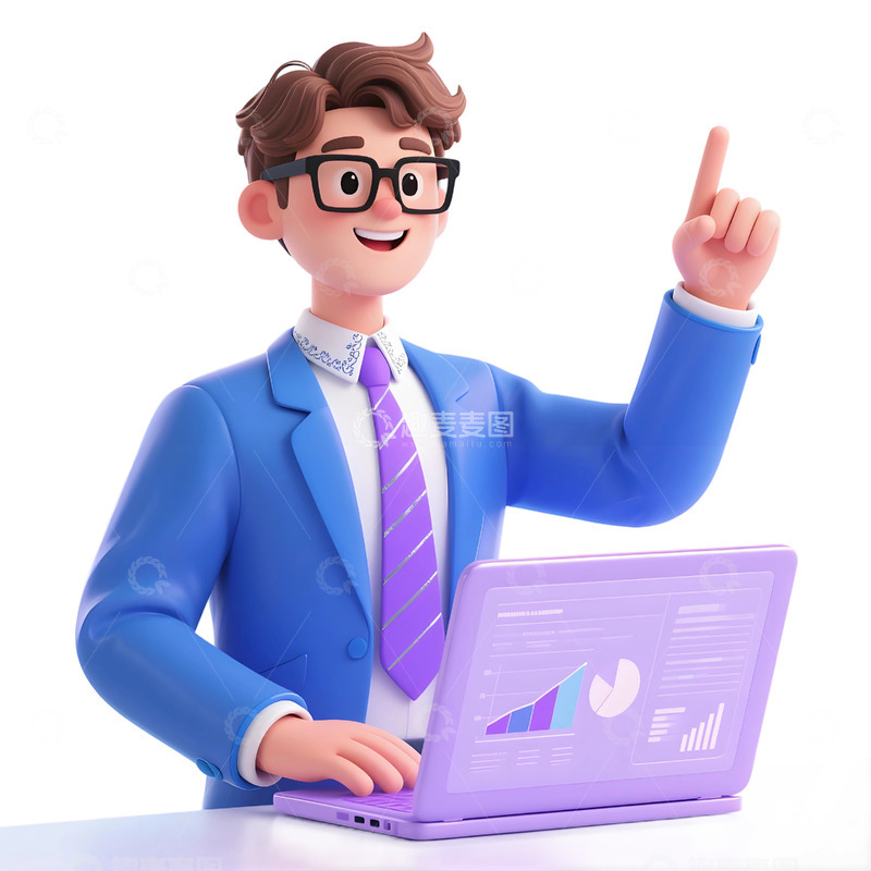 高清大图下载【趣麦麦图】上班人物插画素材18