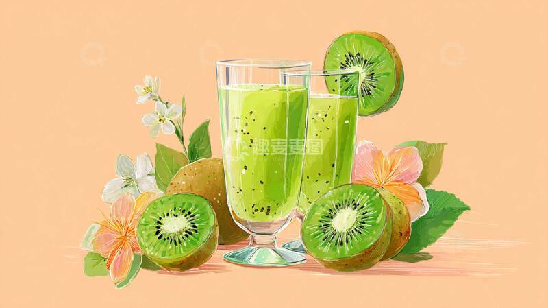 高清大图下载【趣麦麦图】猕猴桃  舒爽  柔甜  