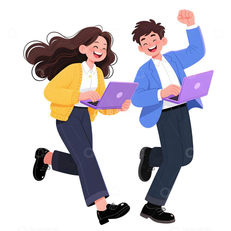 高清大图下载【趣麦麦图】上班人物插画素材9