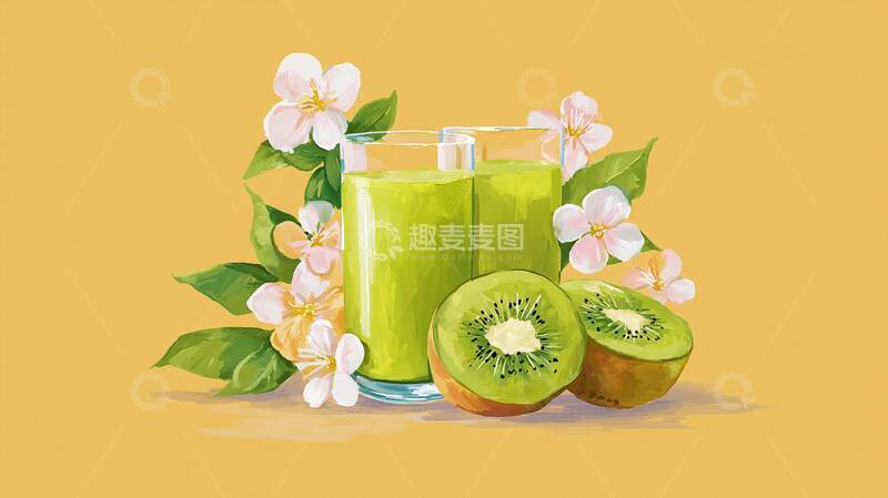 高清大图下载【趣麦麦图】猕猴桃  舒爽  畅爽  