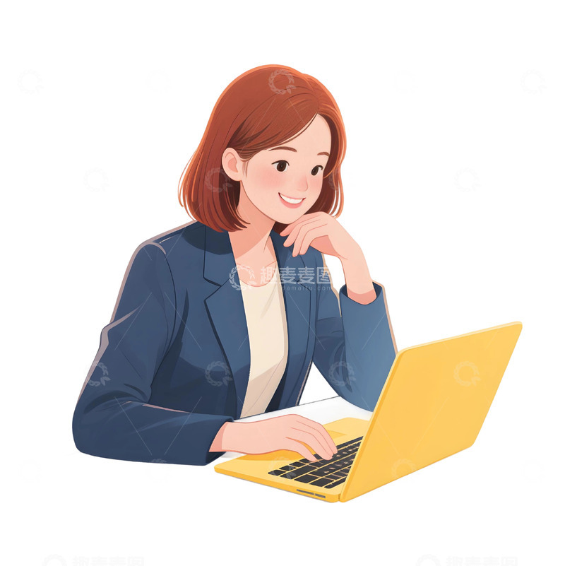 高清大图下载【趣麦麦图】上班人物插画素材26