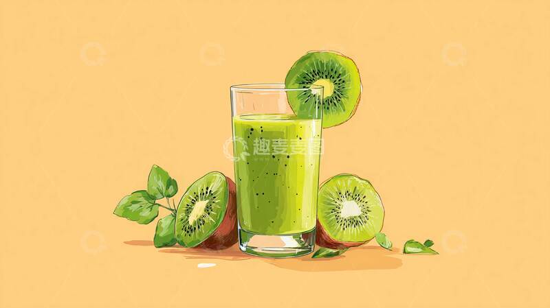 高清大图下载【趣麦麦图】猕猴桃  舒爽  沁心