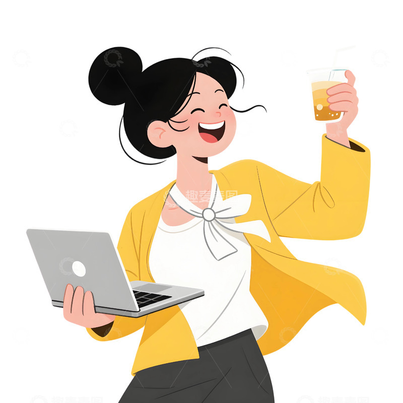 高清大图下载【趣麦麦图】上班人物插画素材5