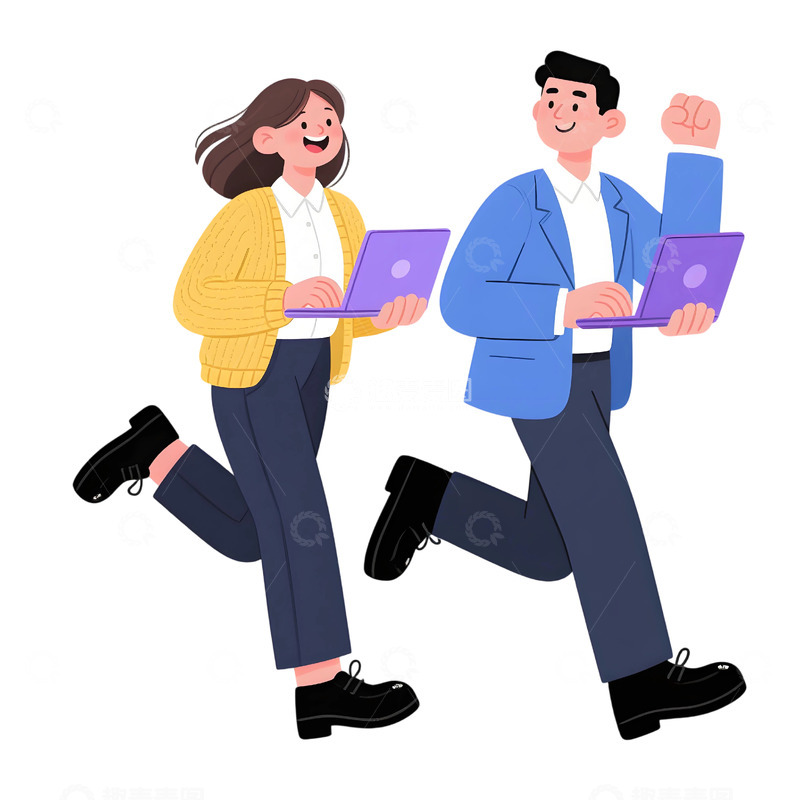 高清大图下载【趣麦麦图】上班人物插画素材15