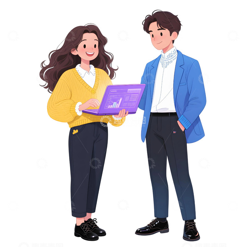 高清大图下载【趣麦麦图】上班人物插画素材14
