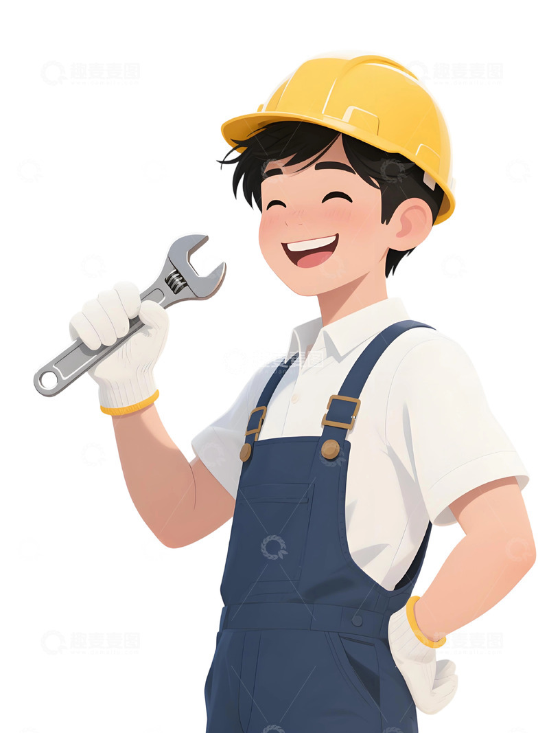 高清大图下载【趣麦麦图】建筑工人主题插画90