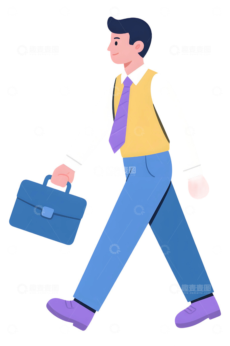 高清大图下载【趣麦麦图】上班人物插画素材30
