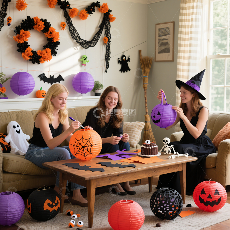 源文件下载【趣麦麦图】万圣节派对装饰品