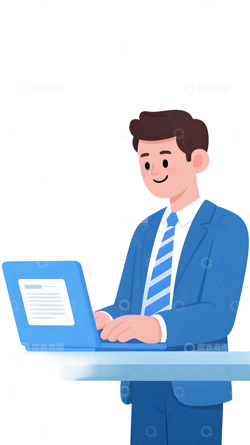 高清大图下载【趣麦麦图】上班人物插画素材20