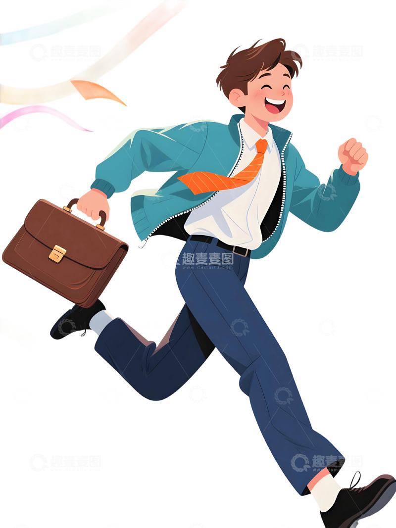 高清大图下载【趣麦麦图】上班人物插画素材21