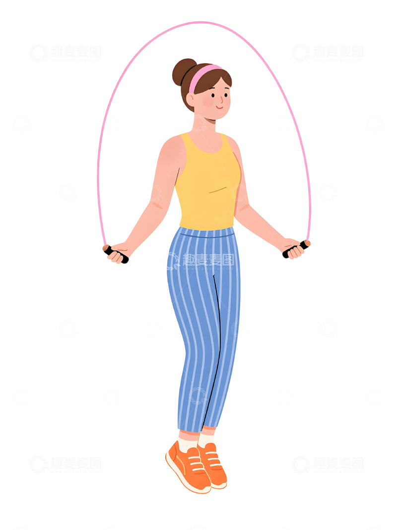高清大图下载【趣麦麦图】瑜伽运动人物插画51