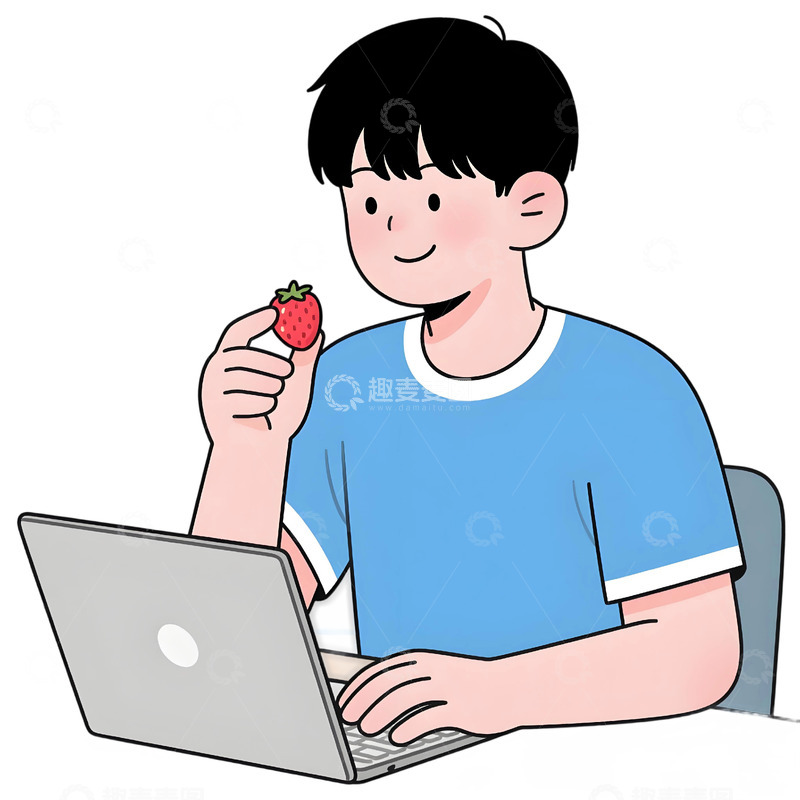 高清大图下载【趣麦麦图】上班人物插画素材56