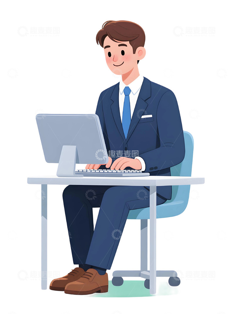 高清大图下载【趣麦麦图】上班人物插画素材46