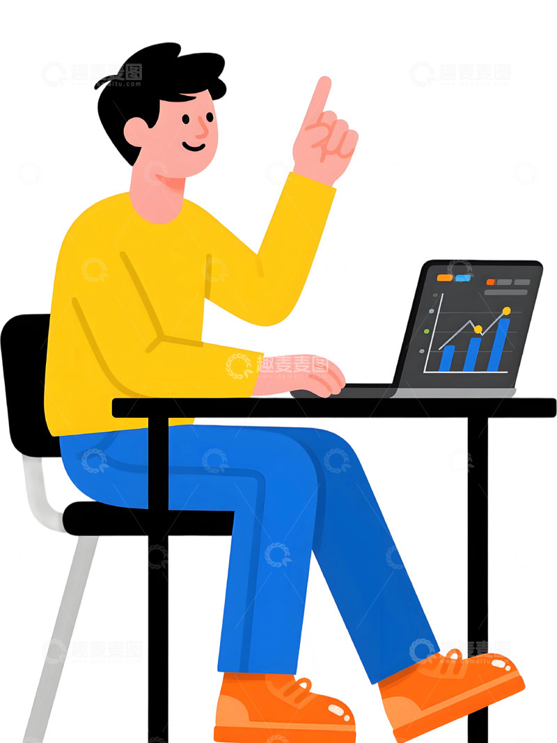 高清大图下载【趣麦麦图】上班人物插画素材64