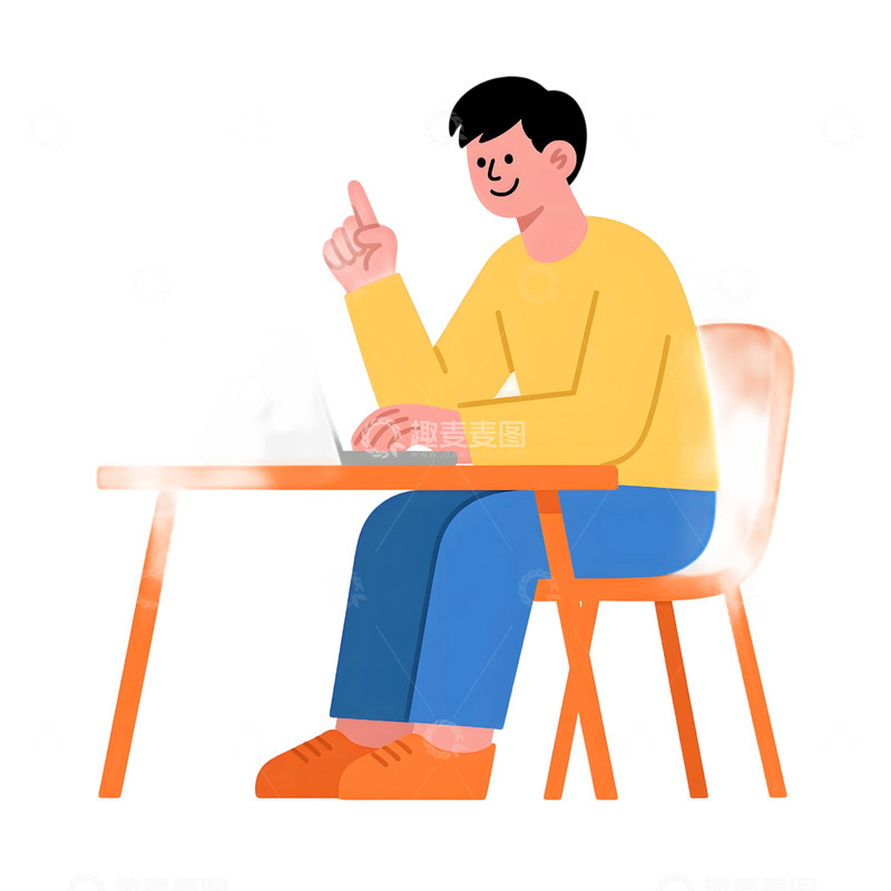 高清大图下载【趣麦麦图】上班人物插画素材55