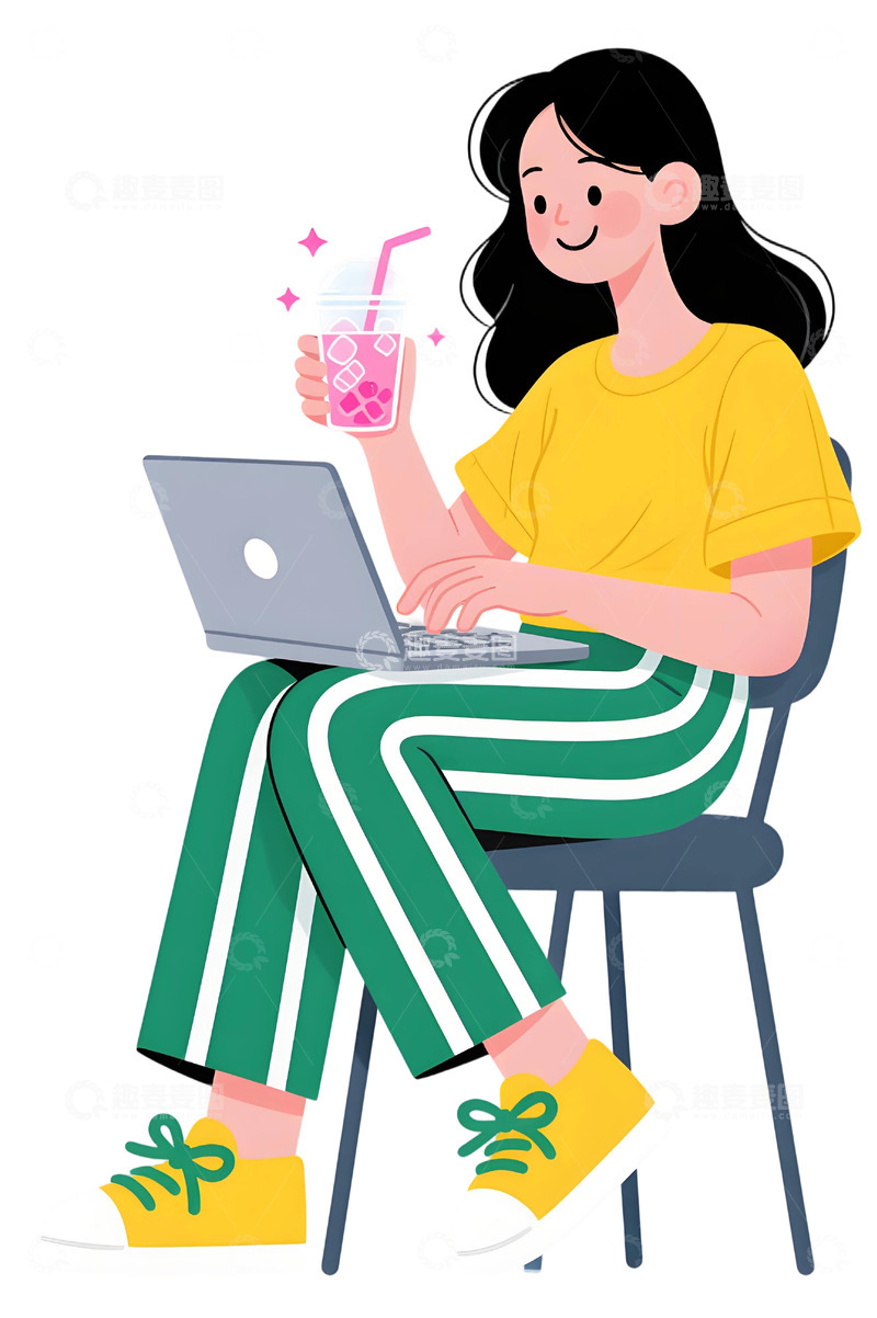 高清大图下载【趣麦麦图】上班人物插画素材37