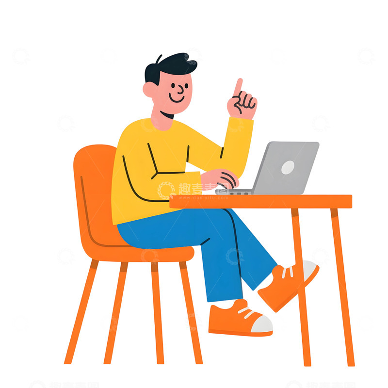 高清大图下载【趣麦麦图】上班人物插画素材67