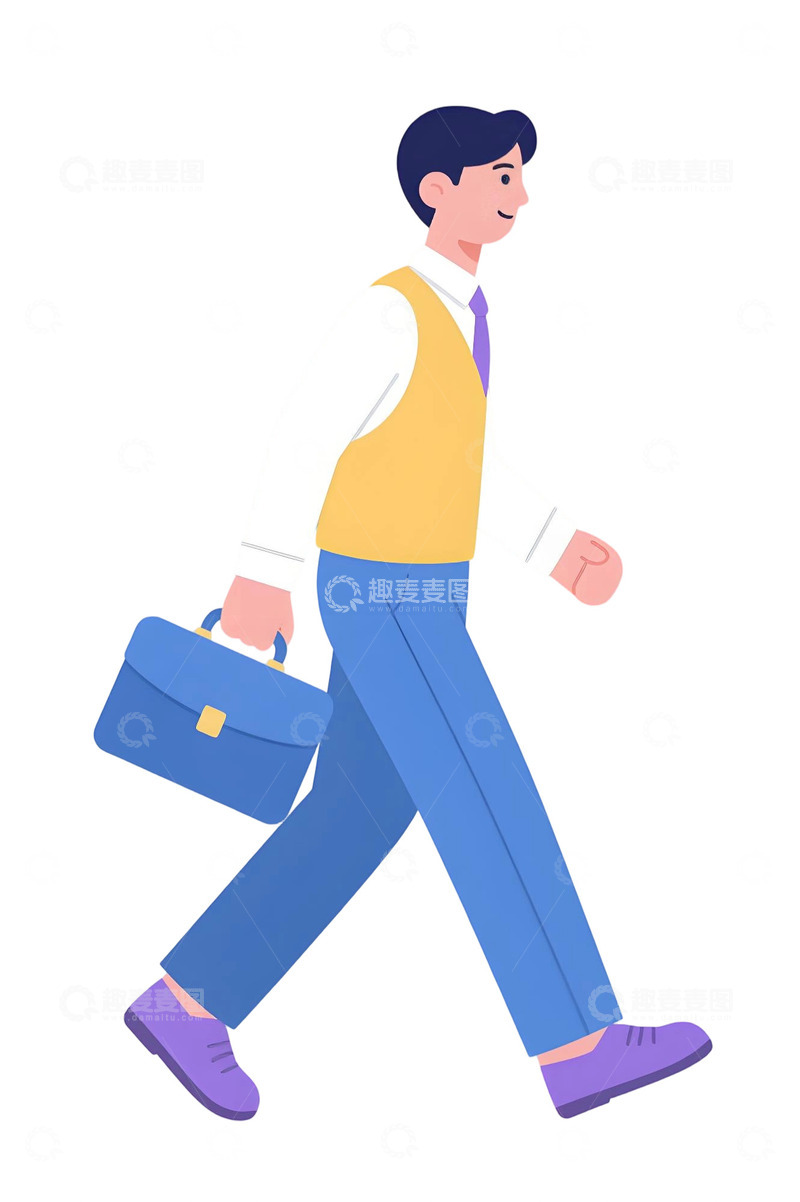 高清大图下载【趣麦麦图】上班人物插画素材40