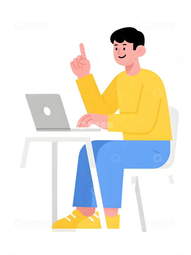 高清大图下载【趣麦麦图】上班人物插画素材61