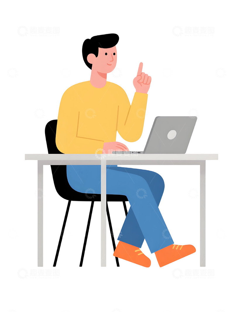 高清大图下载【趣麦麦图】上班人物插画素材60