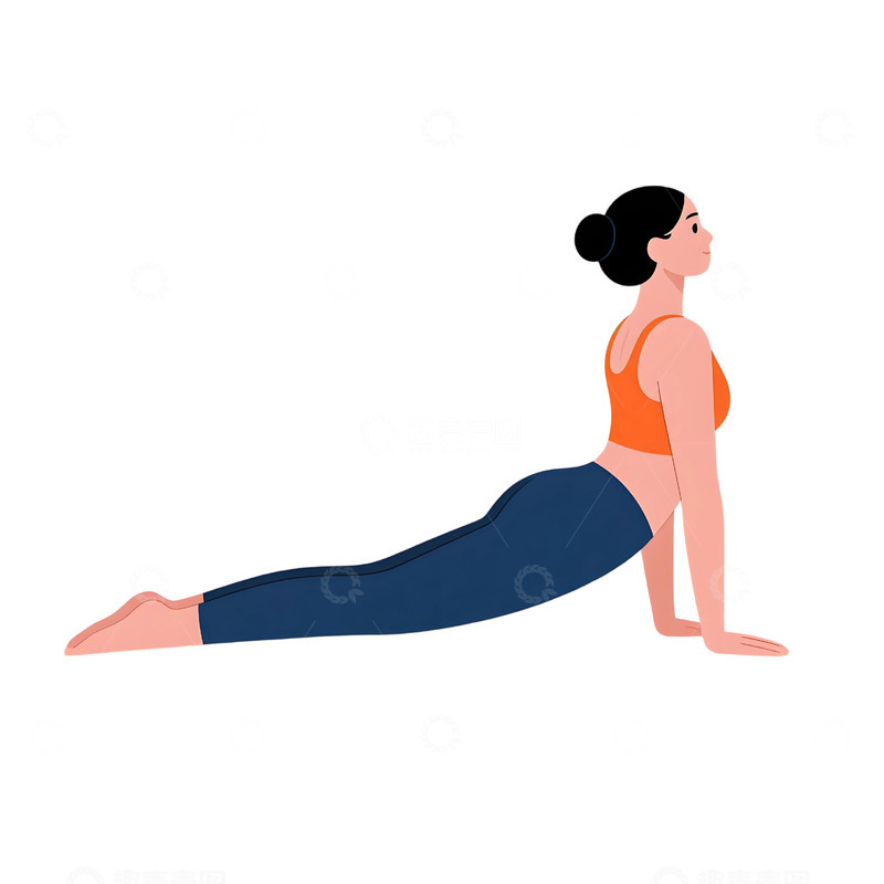 高清大图下载【趣麦麦图】瑜伽运动人物插画52