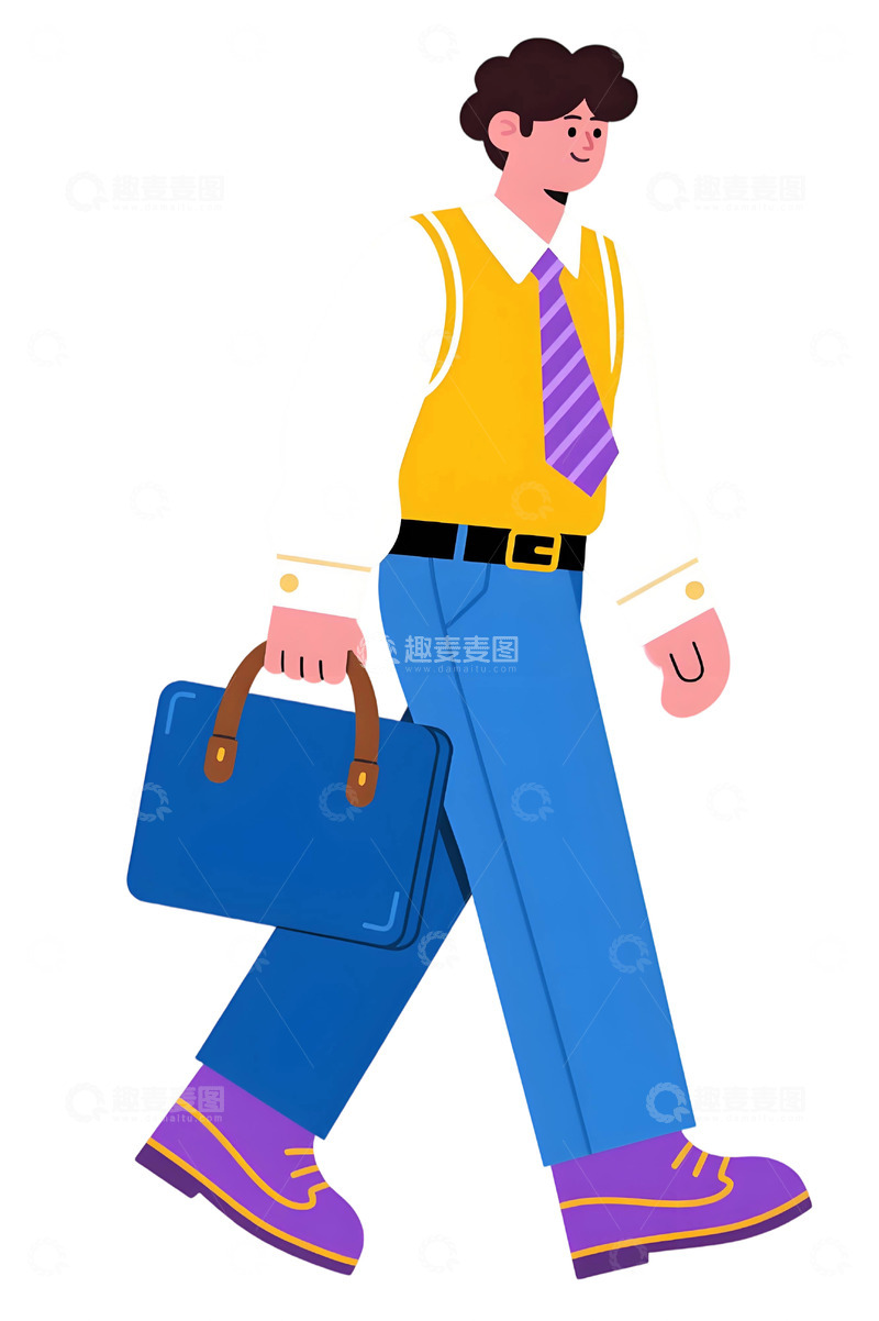 高清大图下载【趣麦麦图】上班人物插画素材35