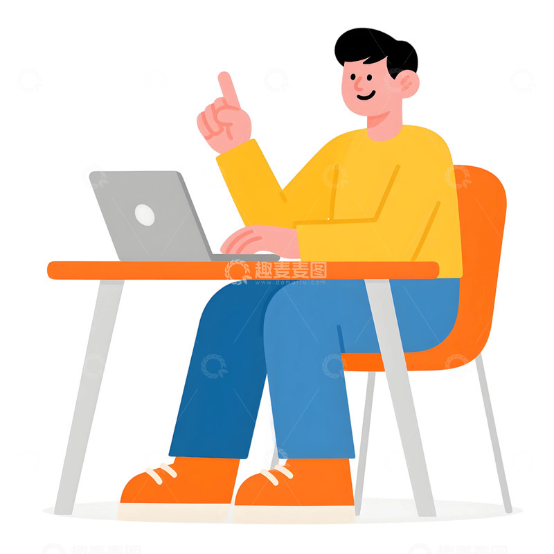 高清大图下载【趣麦麦图】上班人物插画素材58