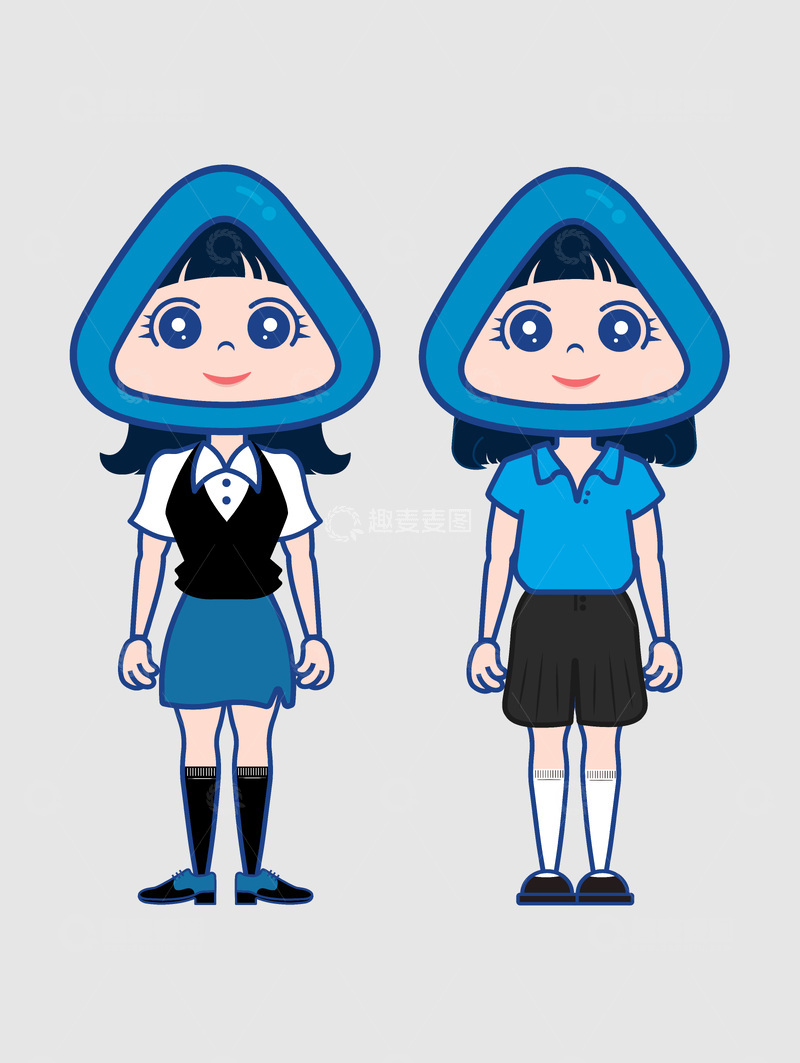 小女孩人物卡通插画IP