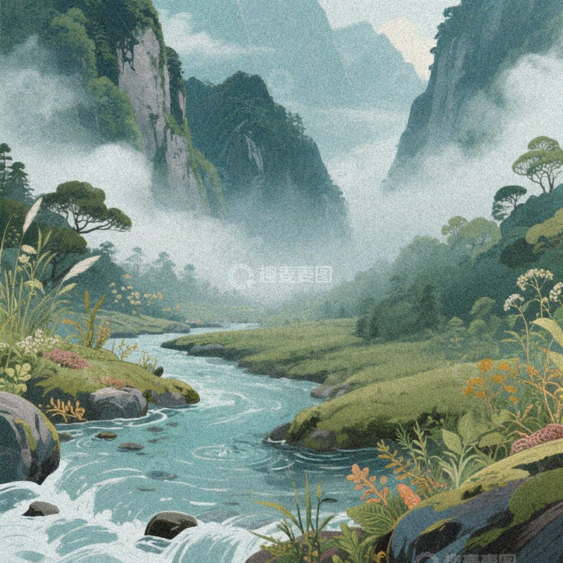 高清大图下载【趣麦麦图】深山山峰风景沙面