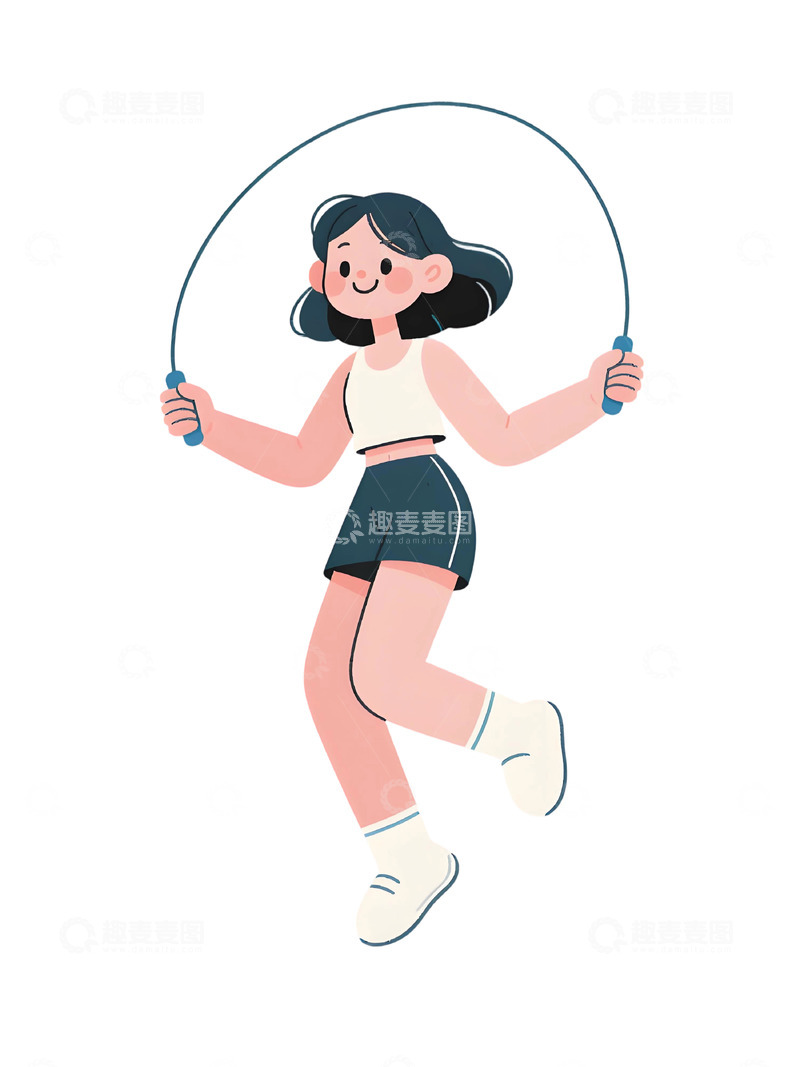 高清大图下载【趣麦麦图】瑜伽运动人物插画121