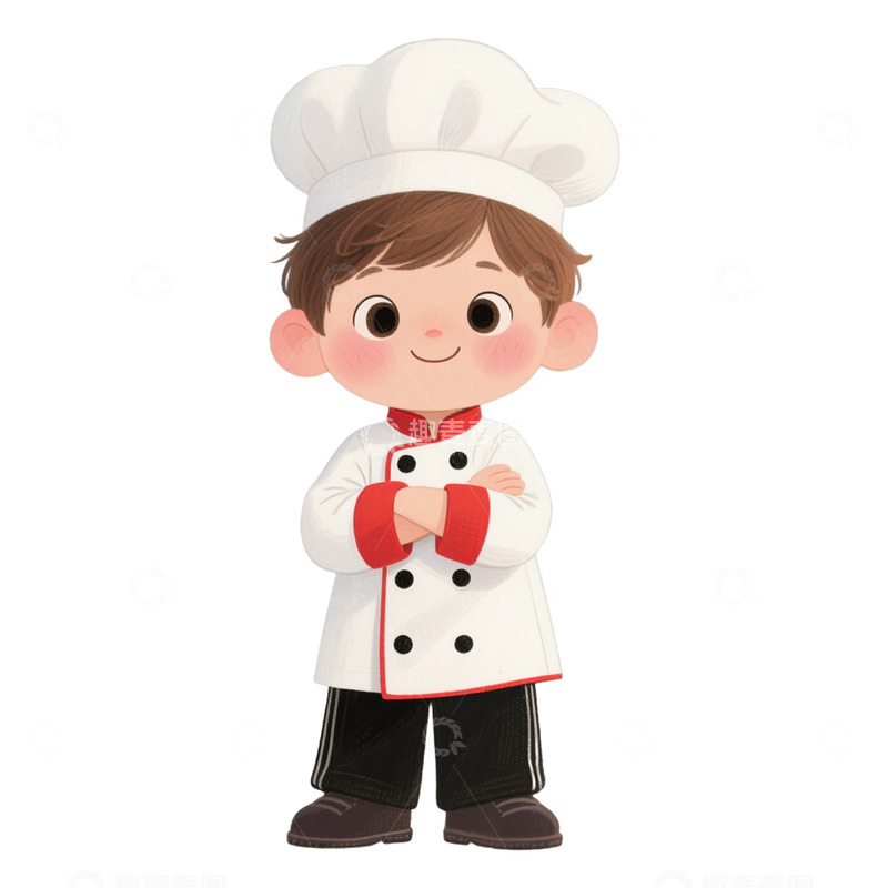 高清大图下载【趣麦麦图】卡通可爱厨师免抠元素1