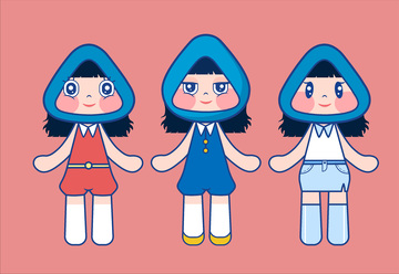 洋娃娃少女可爱女孩手办三姐妹人物IP