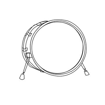 手鼓架子鼓线条稿