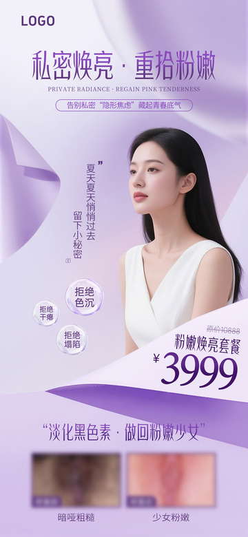 医美私密宣传活动海报