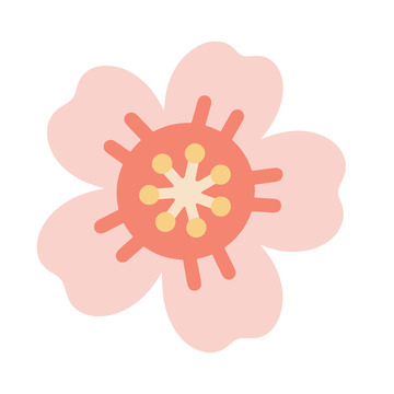 花朵插画的清新可爱