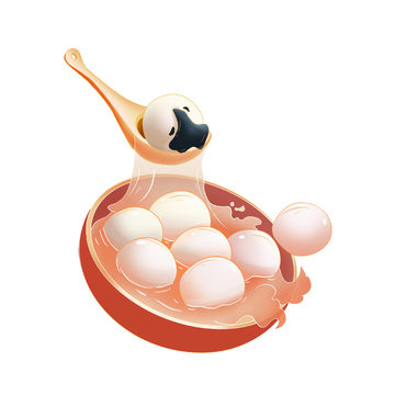 元宵节汤圆元宵勺子碗餐具美食