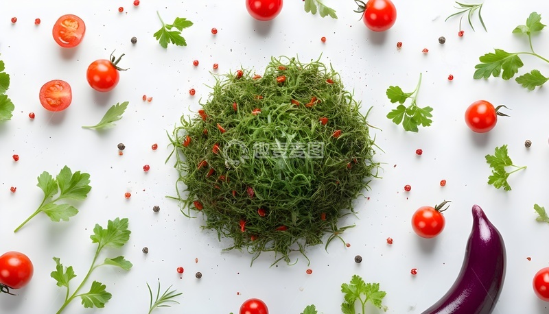 高清大图下载【趣麦麦图】蔬果绿植创意摆盘装饰素材