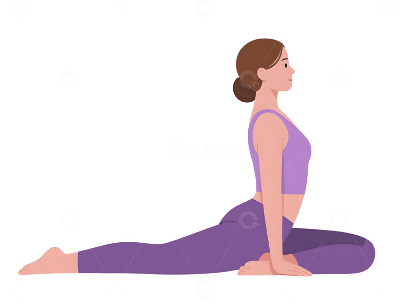 高清大图下载【趣麦麦图】瑜伽运动人物插画922