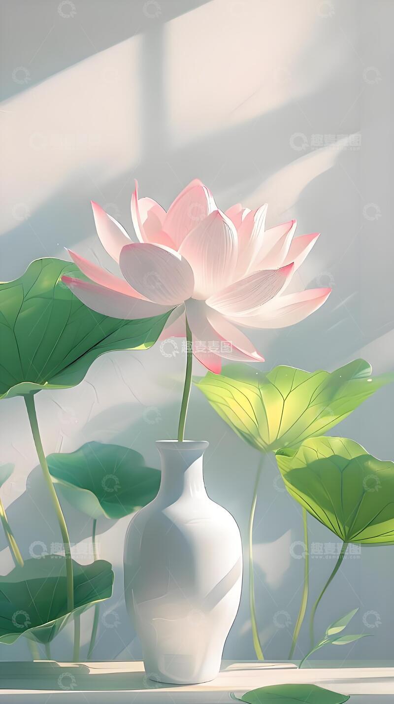 高清大图下载【趣麦麦图】夏天治愈系荷花