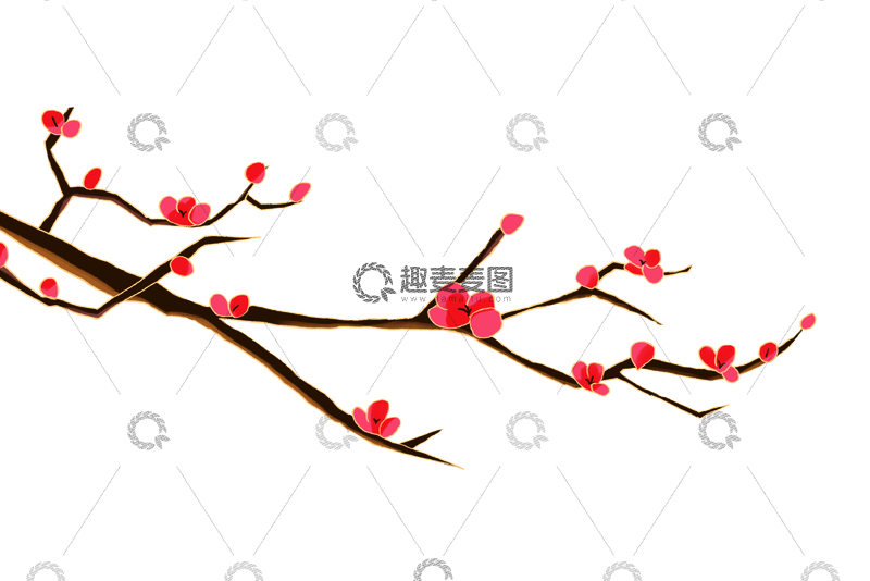 小寒大寒腊八节腊梅梅花树枝