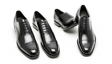 黑色漆皮皮鞋组合展示