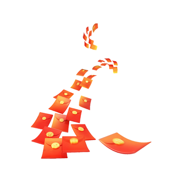 元旦春节新年红包压岁钱优惠券