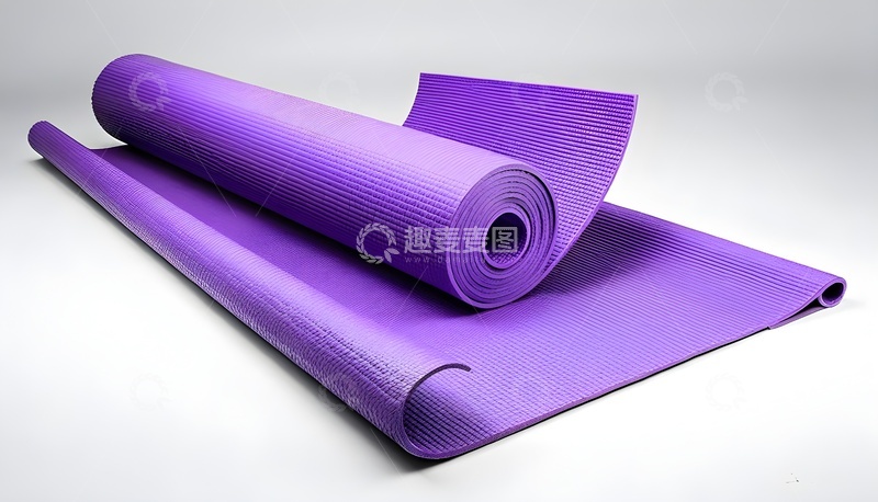 高清大图下载【趣麦麦图】紫色瑜伽垫家用健身防滑垫