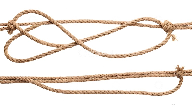 高清大图下载【趣麦麦图】棕色麻绳绳结特写素材