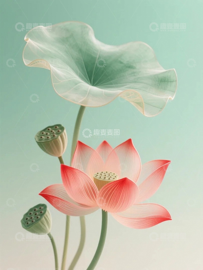 夏天荷花荷叶051