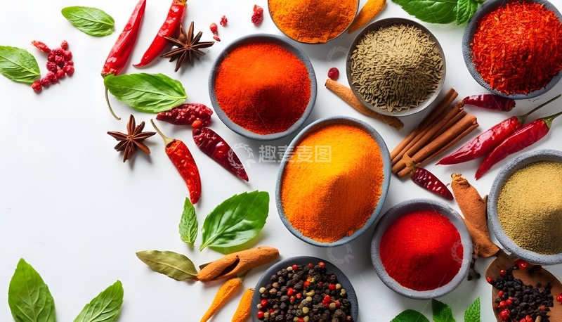 高清大图下载【趣麦麦图】多彩香料调料集合