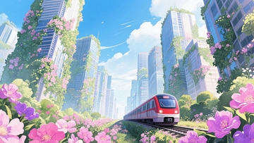火车列车轨道02