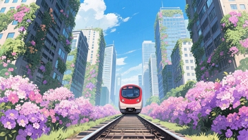 火车列车轨道01