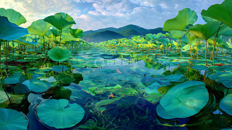 高清大图下载【趣麦麦图】夏日荷塘风光